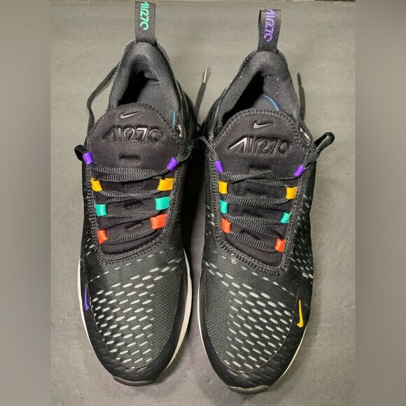 Nike Air Max 270 Men's Black Green Red Sneakers Shoe Size 8.5 - Picture 5 of 10